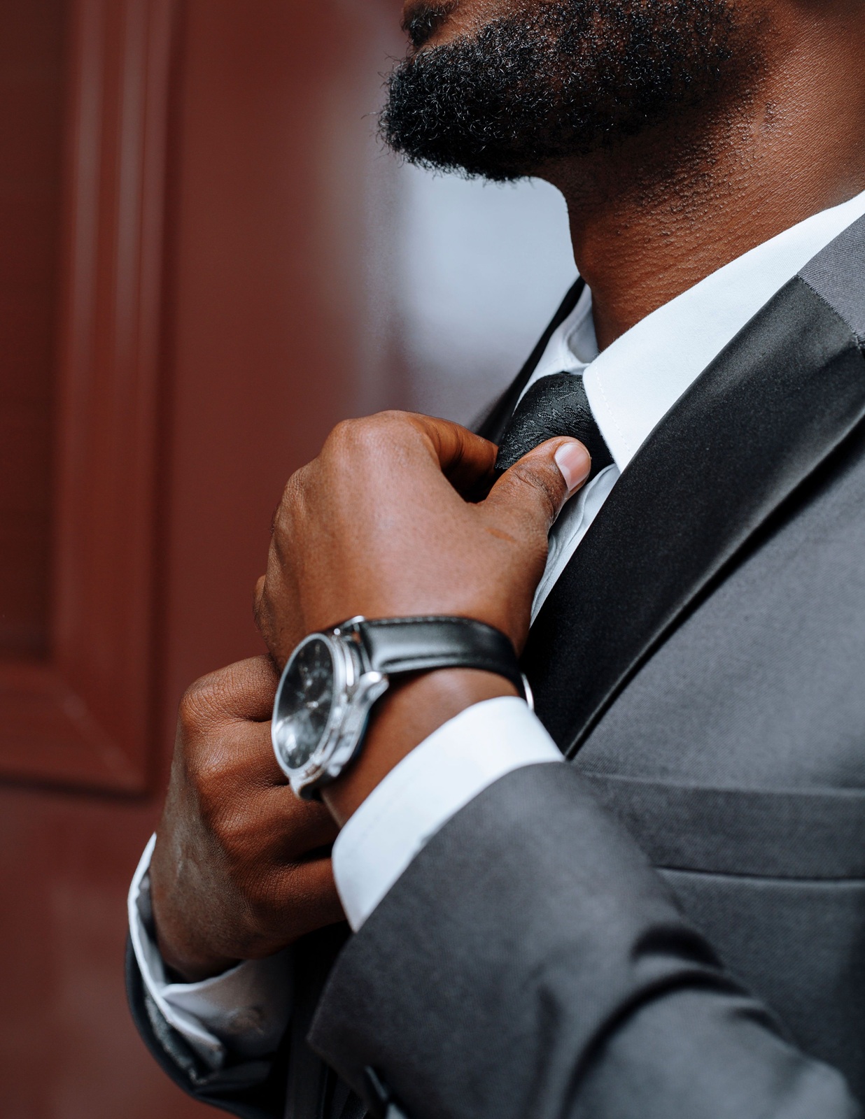 Man in a black tie tuxedo ready for a formal evening event