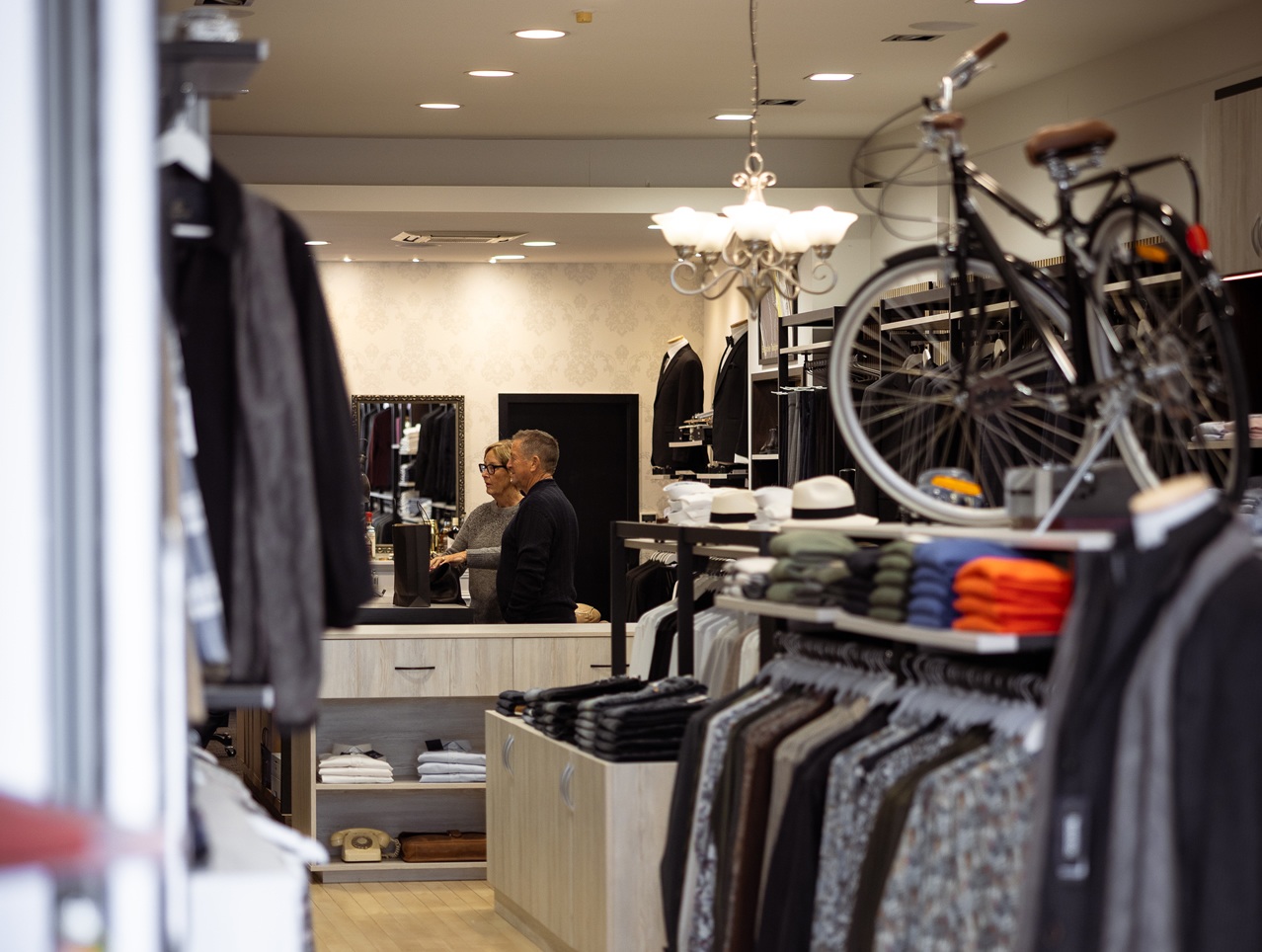 Inside the Bond & Co tailoring store in Tauranga