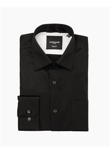 London Black Poplin Shirt