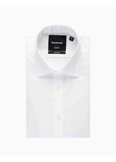 York White Herringbone Shirt