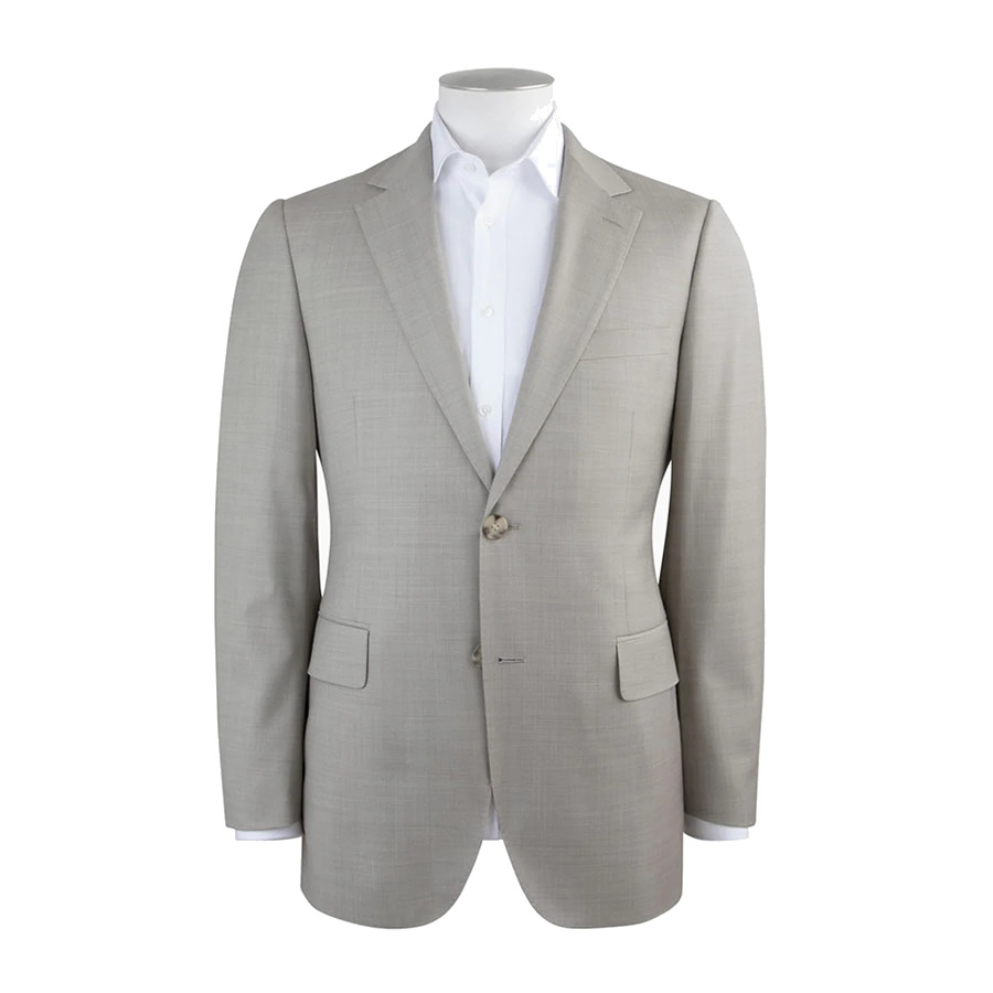 Beige sharkskin hire suit